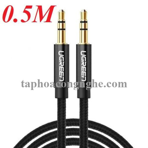 Ugreen 50360 0.5M màu Đen Cáp âm thanh 2 đầu 3.5mm dương AV112 30050360